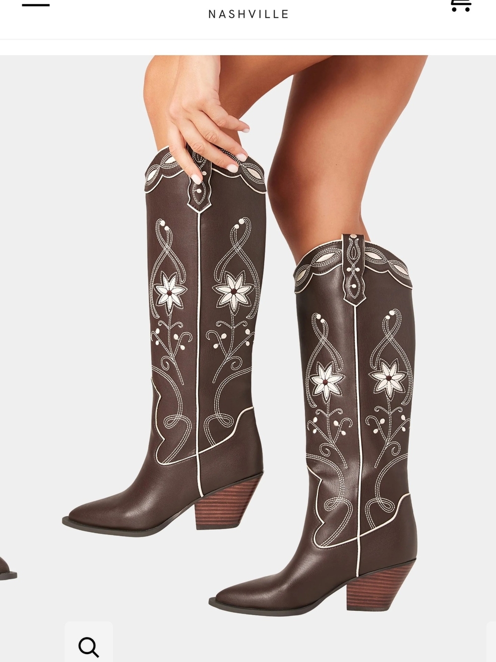 BILLINI AVIVA TALL WESTERN BOOT - CHOCOLATE, Brand New.